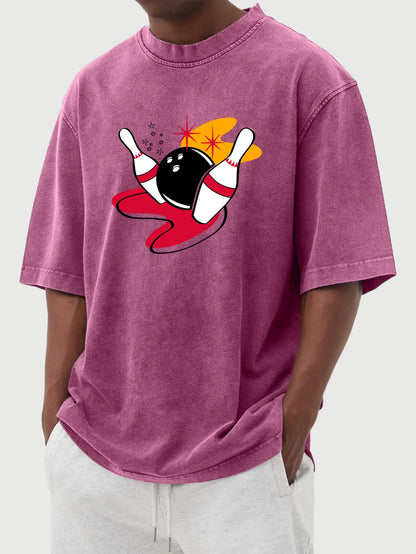Rowan Bowling Vintage Distressed Cotton Tee