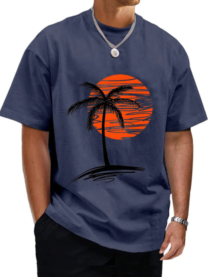 Dean Palm Sunset Cotton Tee
