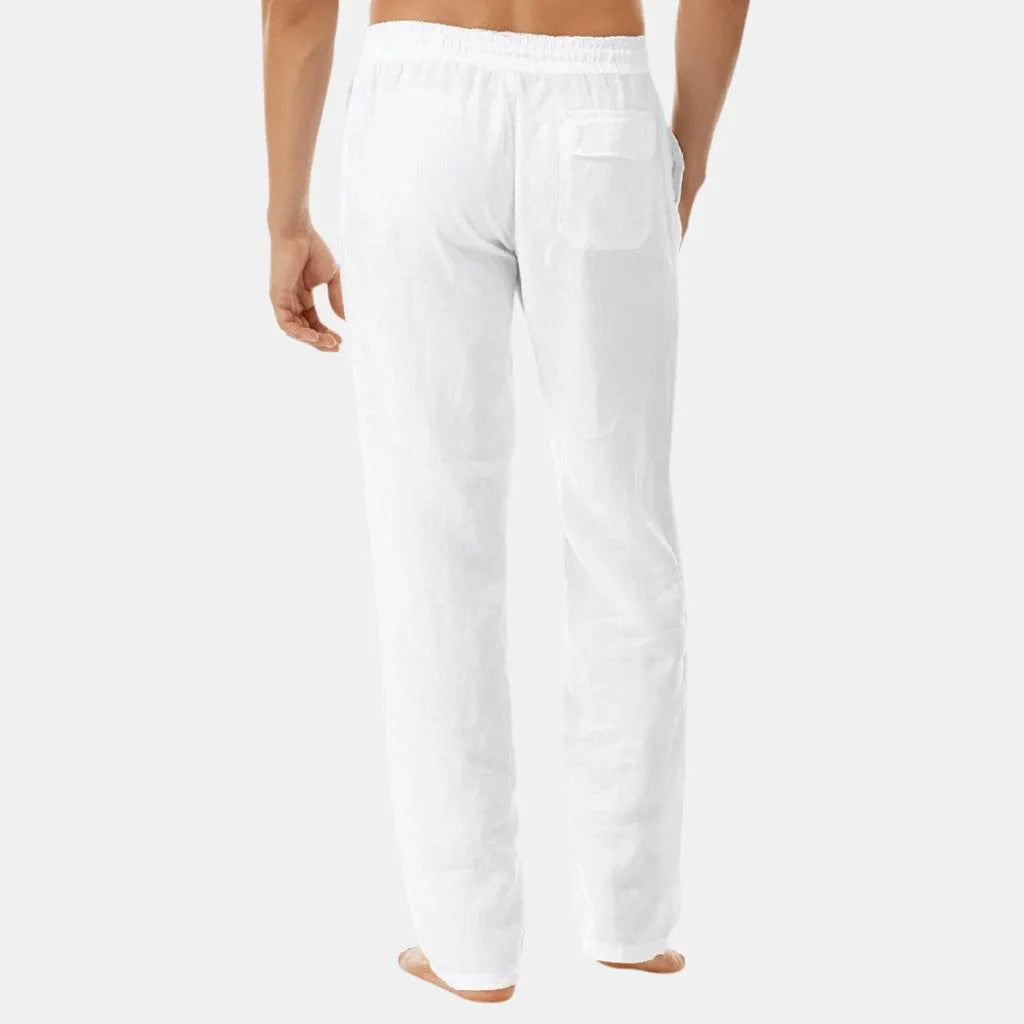 Nolan Cotton-Linen Sport Solid Pants