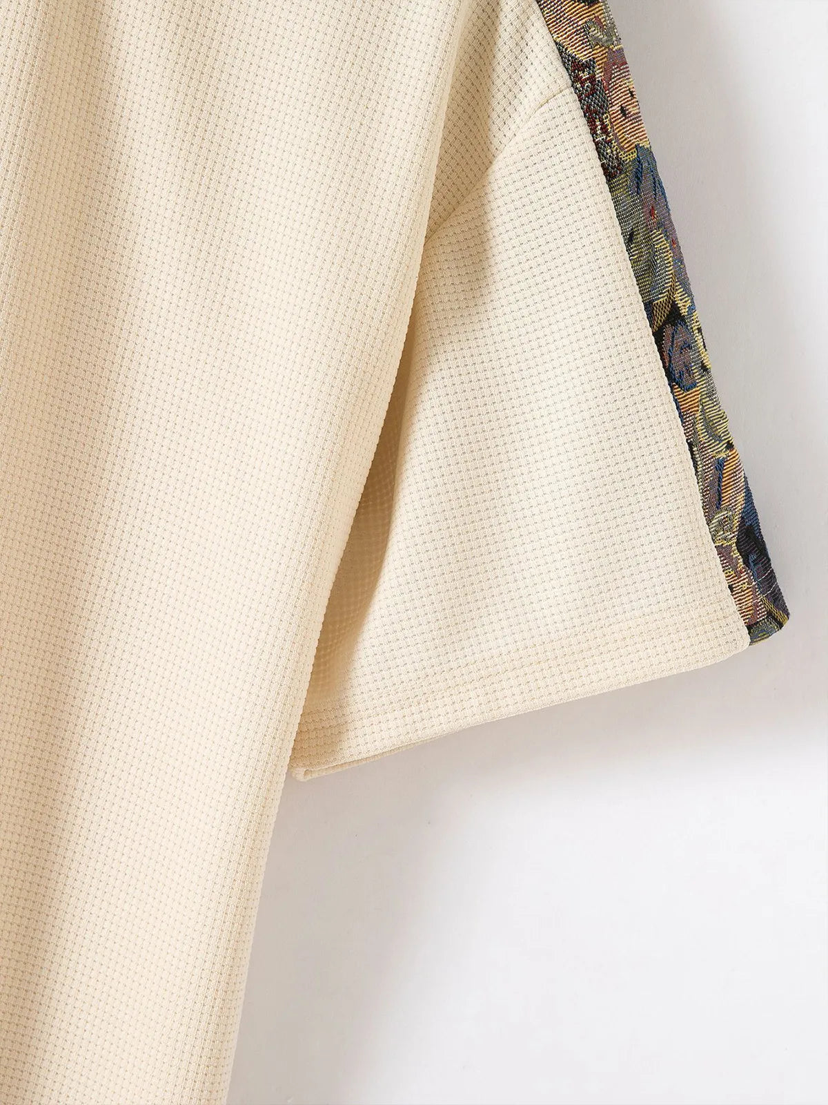 Merritt Colorblock Waffle Solid Tee