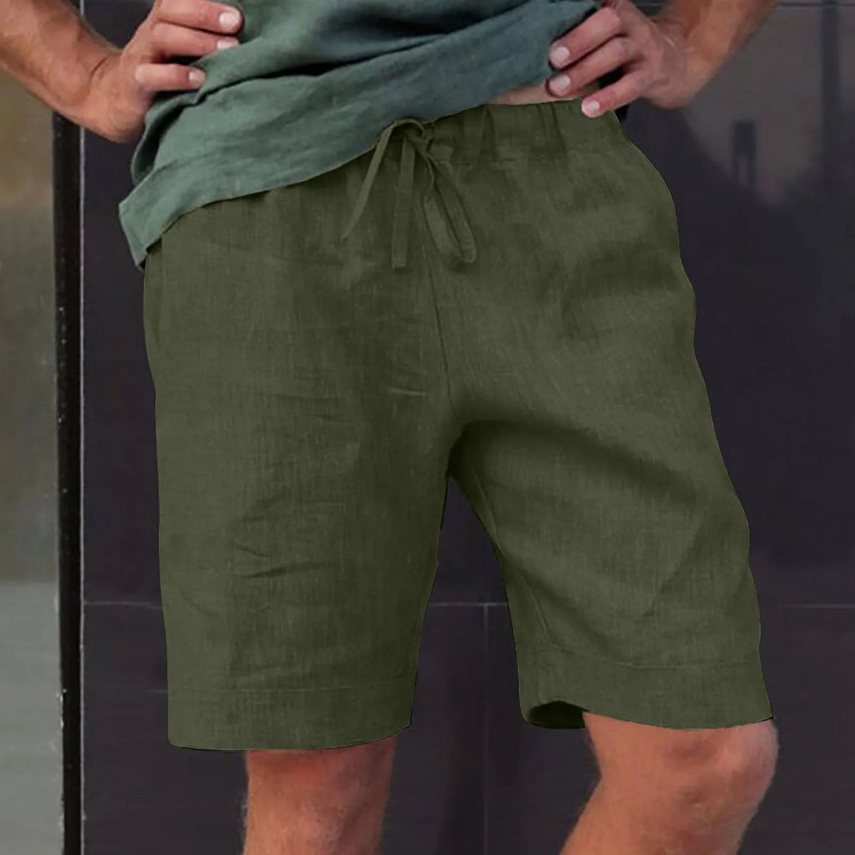Keller Linen Multi-Pocket Drawstring Shorts