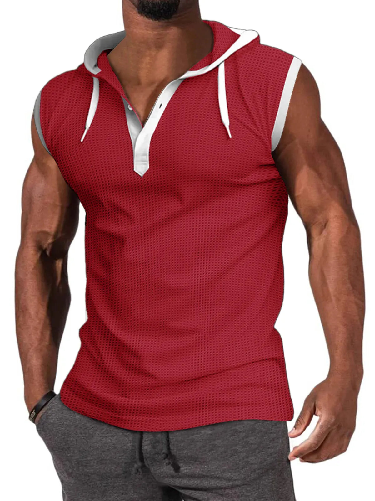 Reid Waffle Hooded Tank