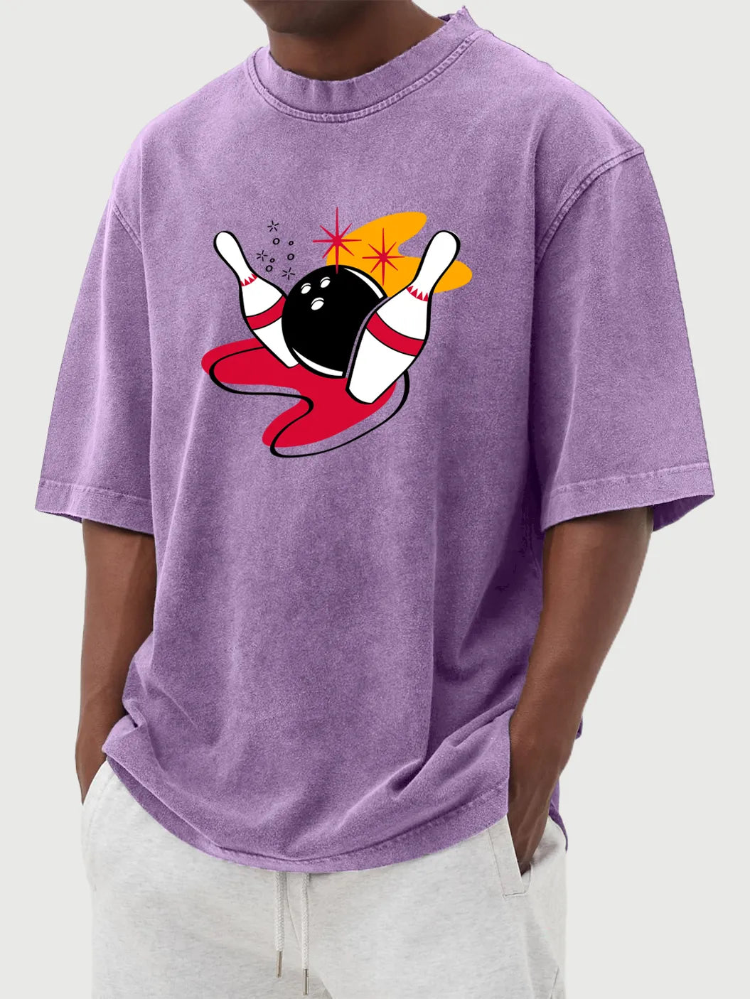 Rowan Bowling Vintage Distressed Cotton Tee