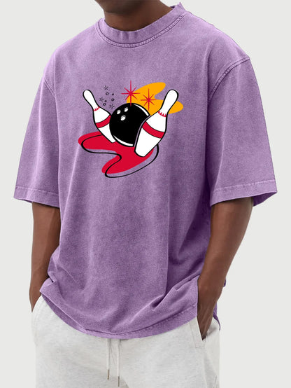 Rowan Bowling Vintage Distressed Cotton Tee