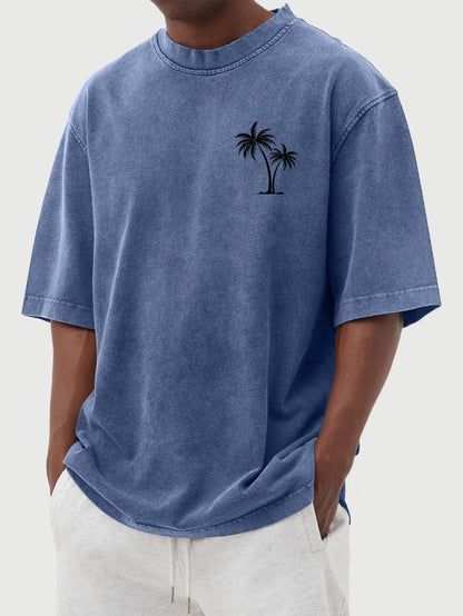 Quincy Vintage Palm Tree Cotton Tee