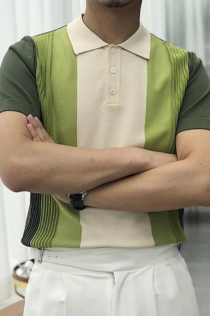 Sawyer Stripe Knit Polo