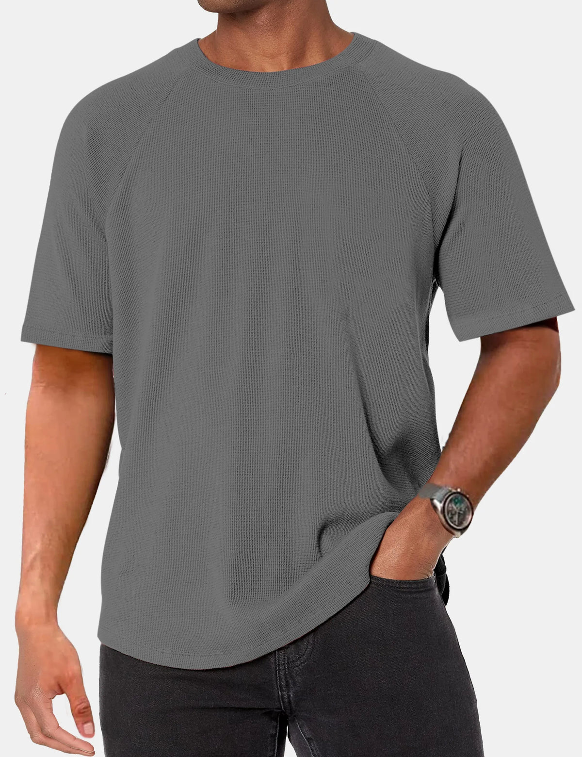 Alden Waffle Raglan Solid Tee