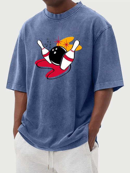 Rowan Bowling Vintage Distressed Cotton Tee