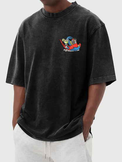 Mercer Vintage Distressed Parrot Cocktail Tee