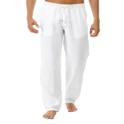 Nolan Cotton-Linen Sport Solid Pants