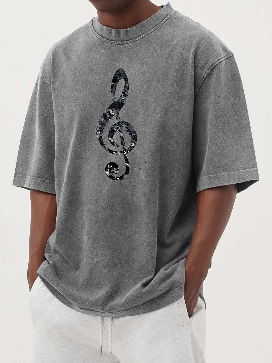 Nolan Vintage Distressed Music Note Tee