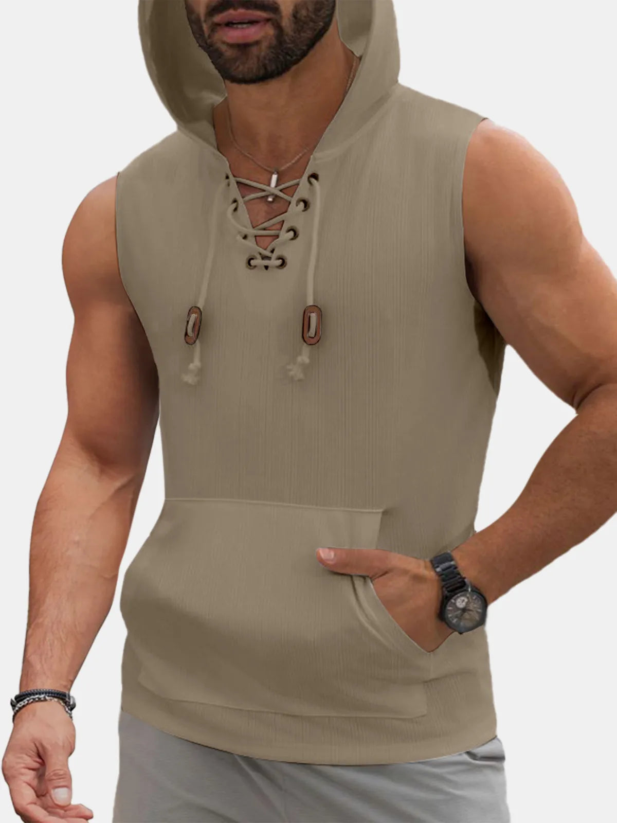 Parker Hooded Jacquard Tank