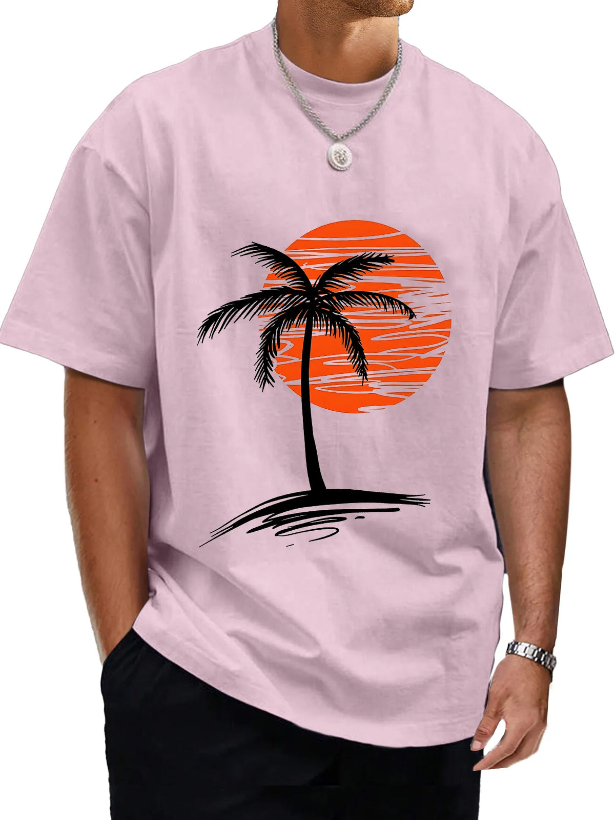 Dean Palm Sunset Cotton Tee