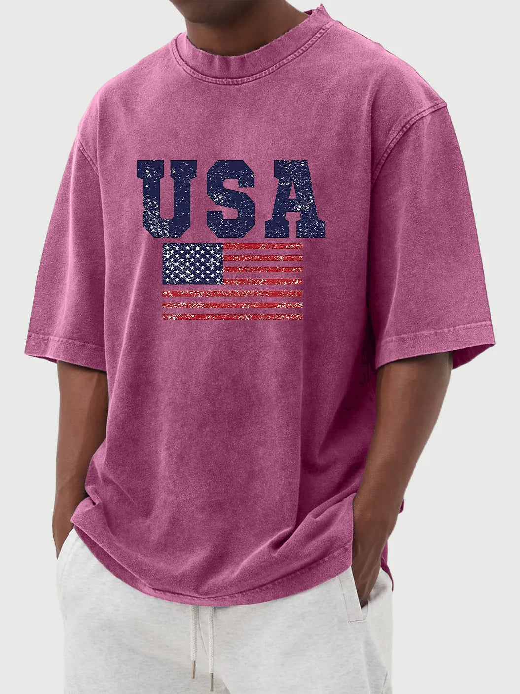 Dorian Vintage Flag Print Tee