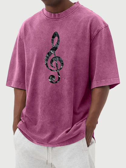 Nolan Vintage Distressed Music Note Tee