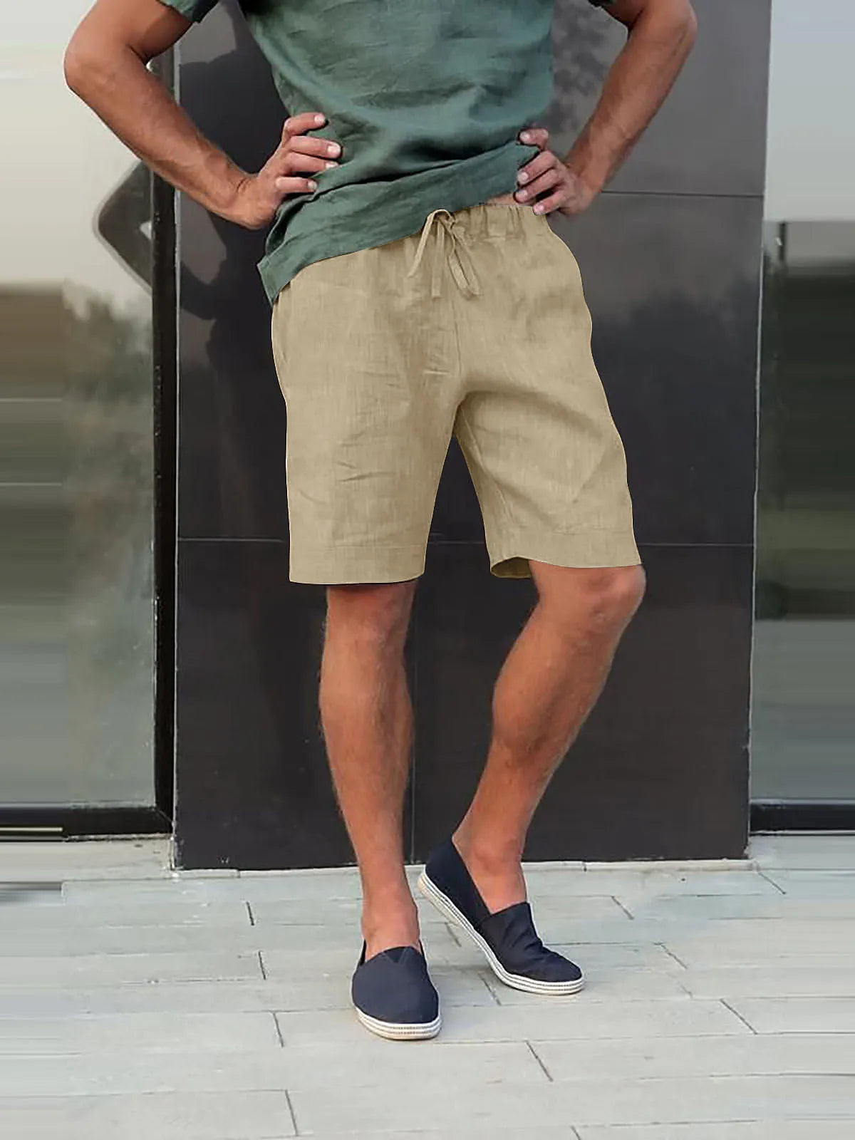 Keller Linen Multi-Pocket Drawstring Shorts