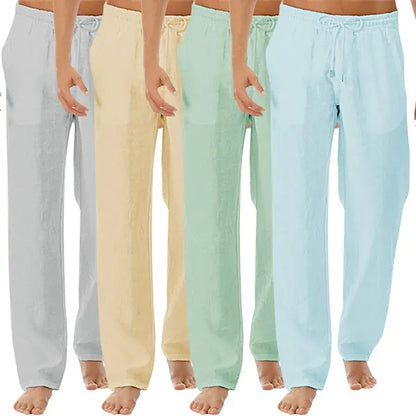Nolan Cotton-Linen Sport Solid Pants