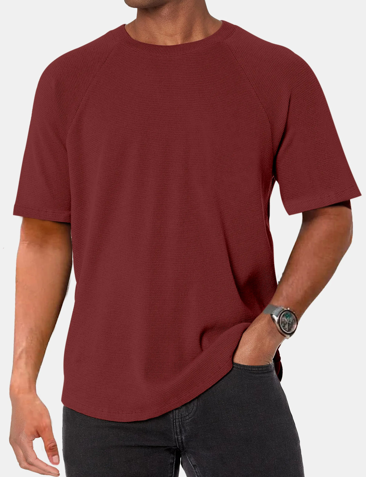 Alden Waffle Raglan Solid Tee