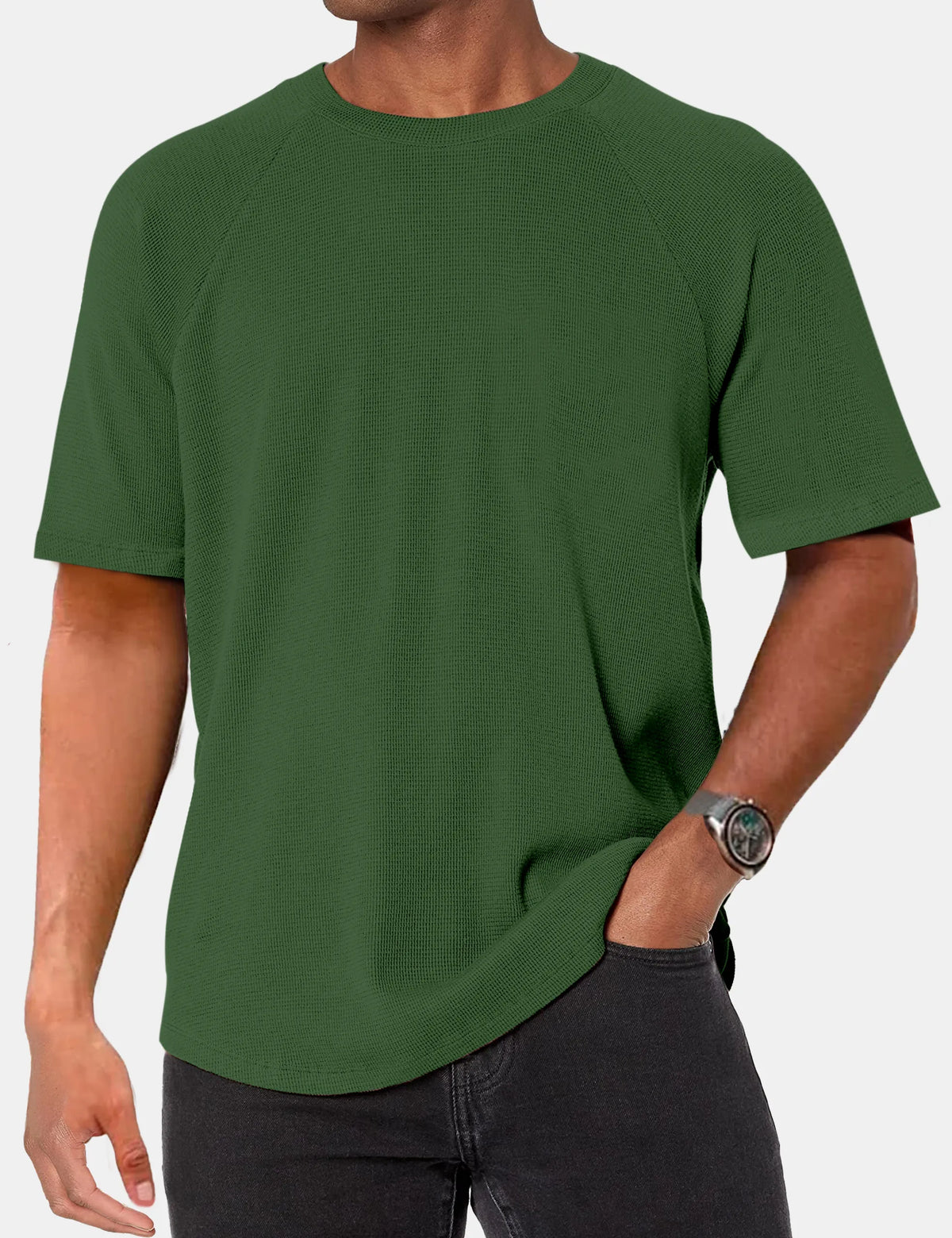 Alden Waffle Raglan Solid Tee