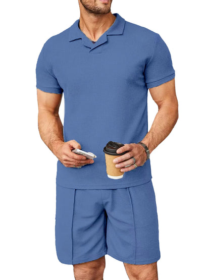 Beckett Waffle Short Two-Piece Set