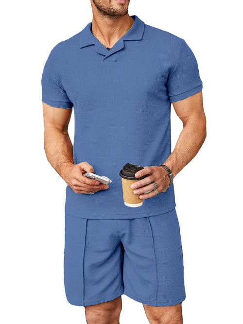 Beckett Waffle Short Two-Piece Set
