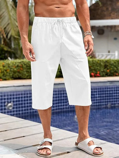 Dorian Hawaiian Wide-Leg Cropped Pants