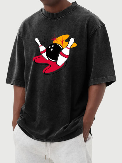 Rowan Bowling Vintage Distressed Cotton Tee