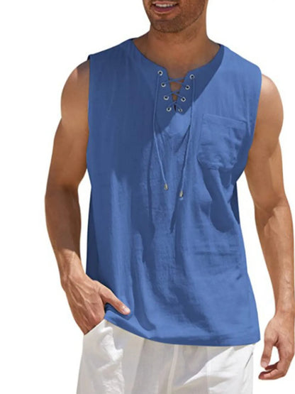 Emmett Cotton-Linen Solid Tank