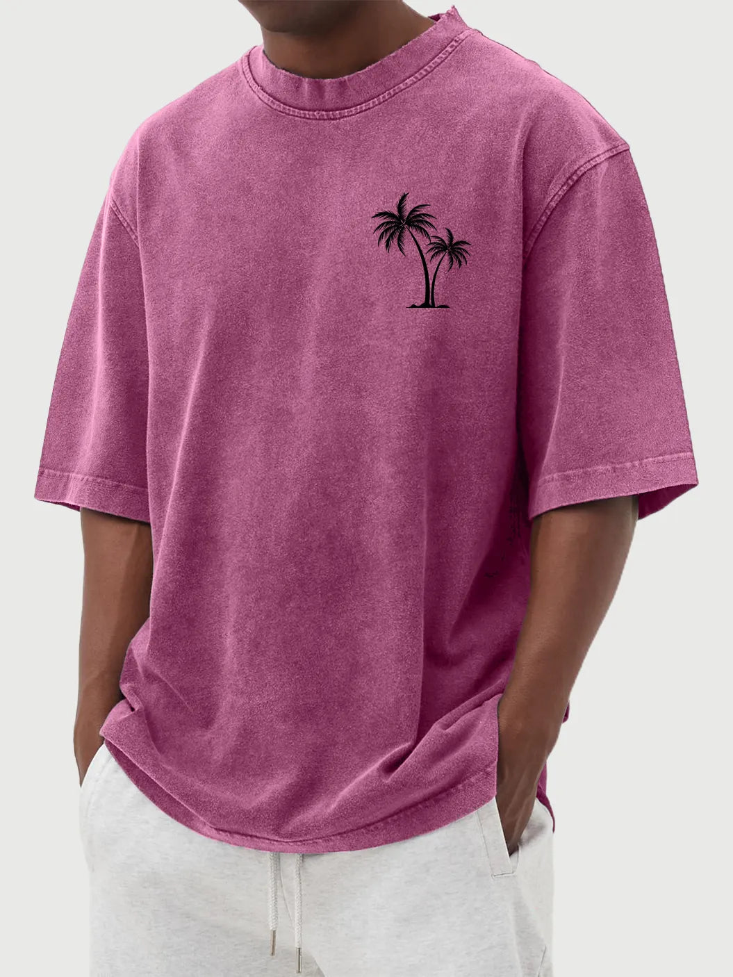 Quincy Vintage Palm Tree Cotton Tee