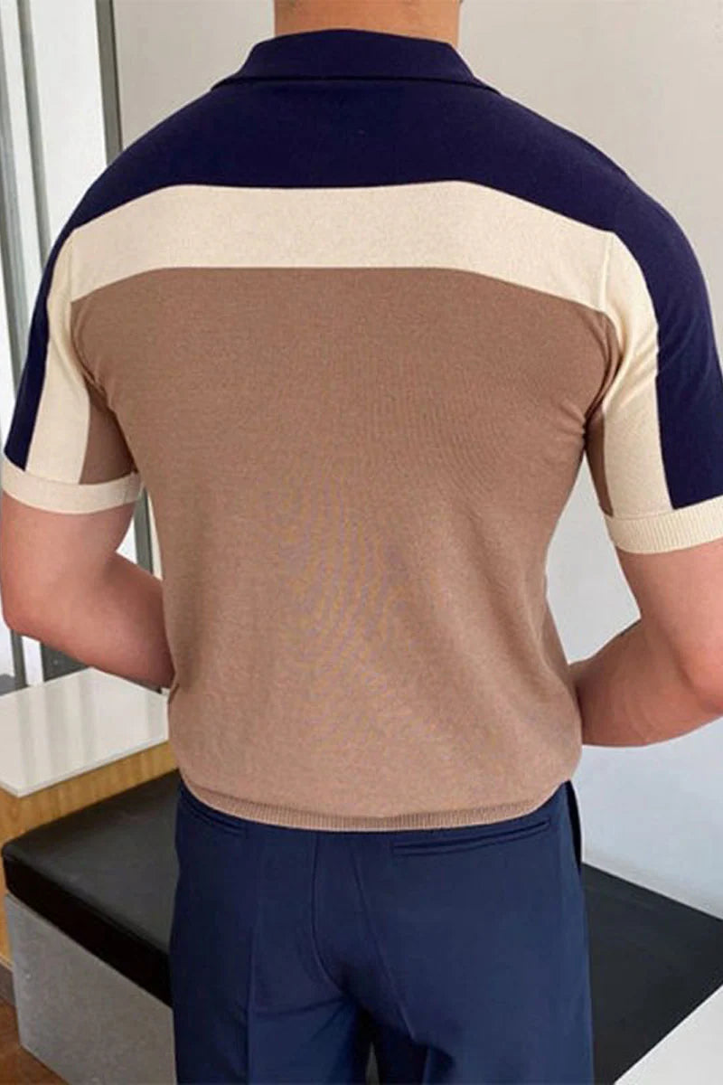 Hollis Colorblock Knit Polo