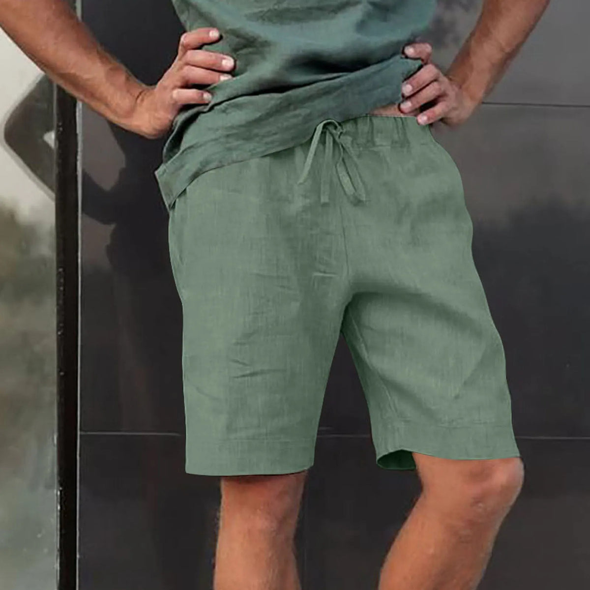 Keller Linen Multi-Pocket Drawstring Shorts