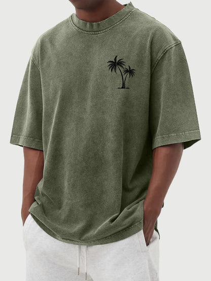 Quincy Vintage Palm Tree Cotton Tee