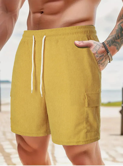 Emmett Corduroy Solid Shorts