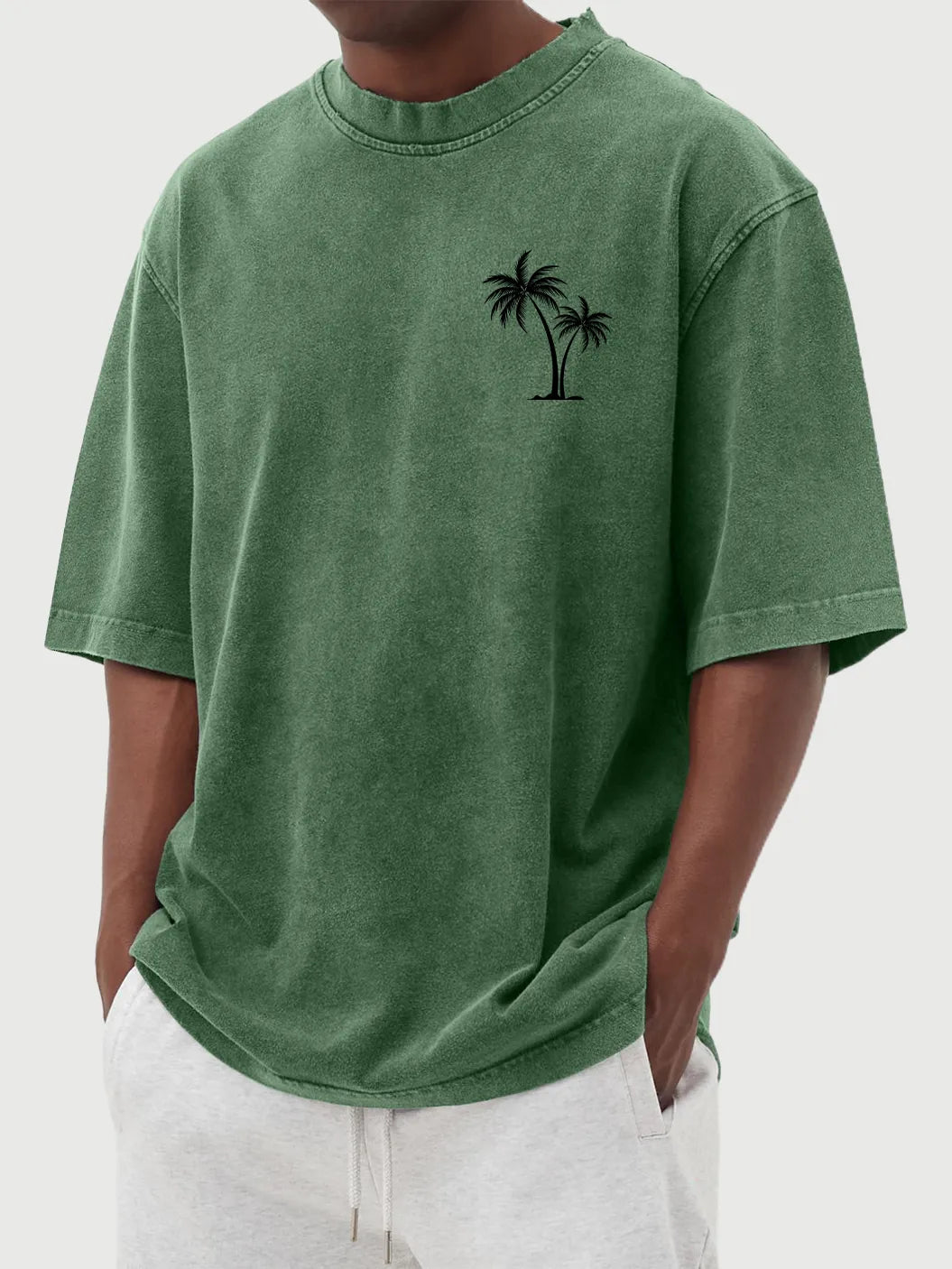 Quincy Vintage Palm Tree Cotton Tee