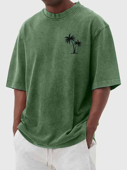 Quincy Vintage Palm Tree Cotton Tee