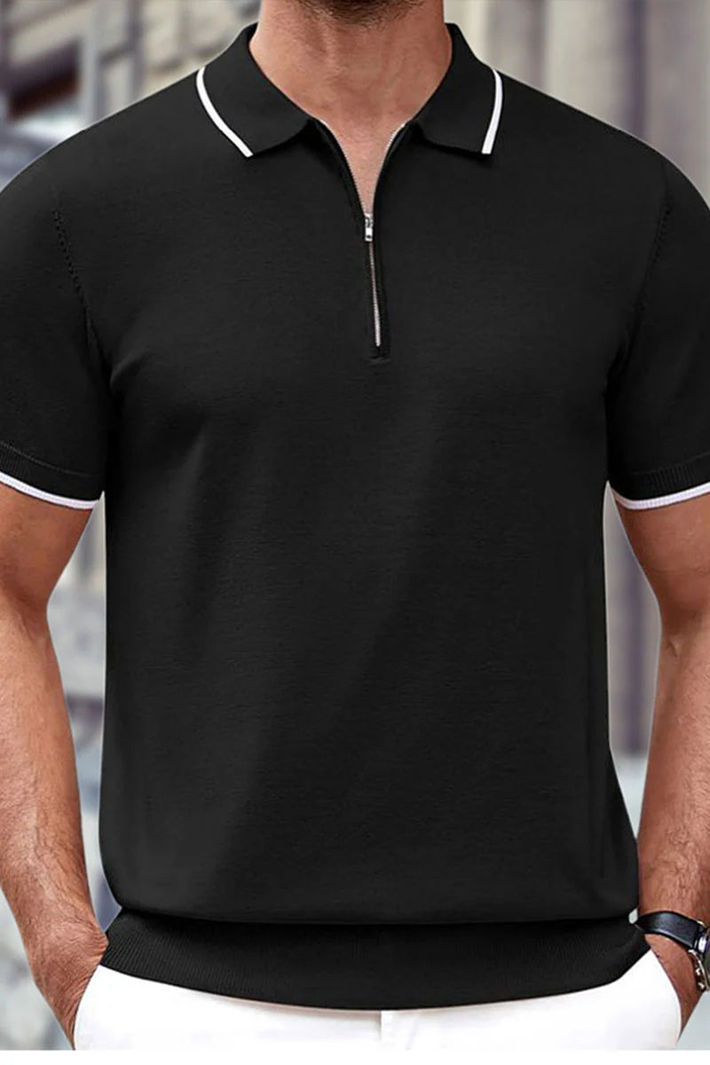 Ellis Knit Zip Polo