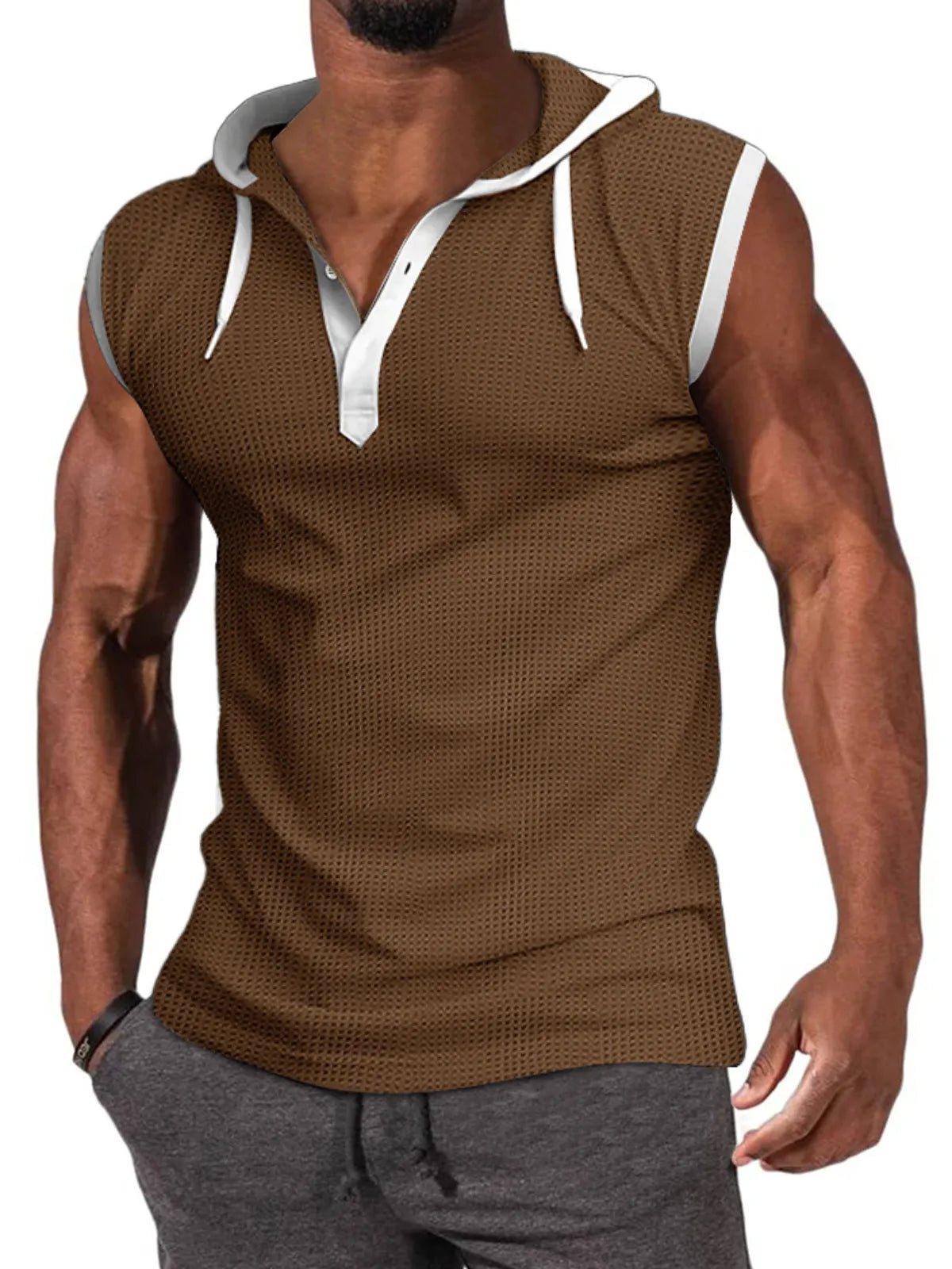 Reid Waffle Hooded Tank