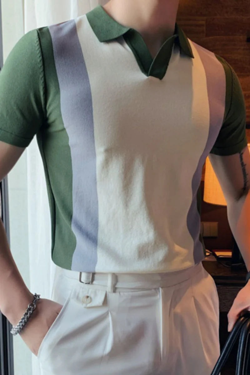 Holden Colorblock Knit Polo