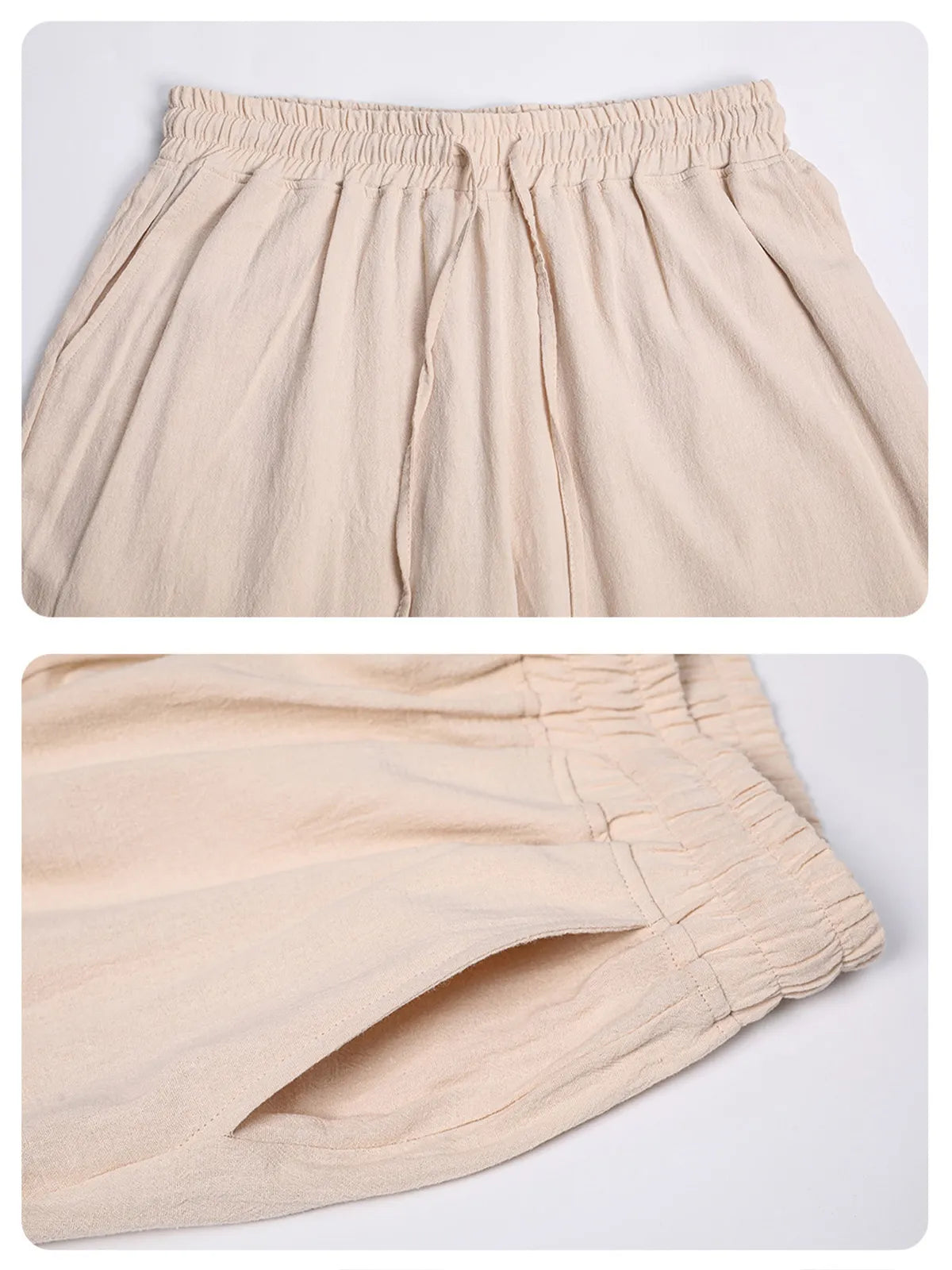 Calder Cotton-Linen Cropped Solid Shorts