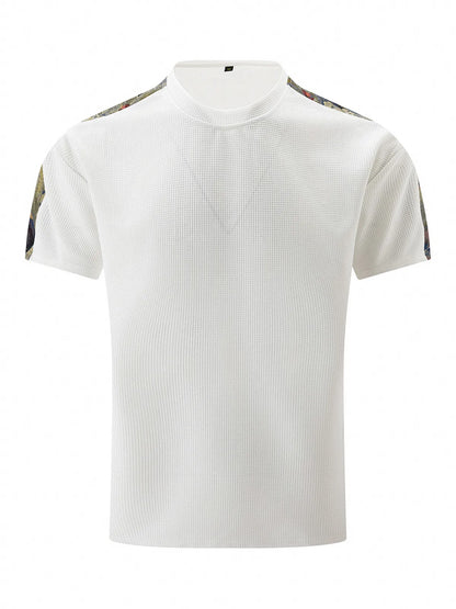 Merritt Colorblock Waffle Solid Tee