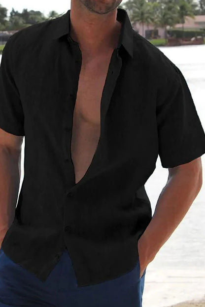 Nolan Linen Short-Sleeve Shirt