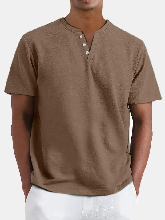 Sutton Henley Solid Tee