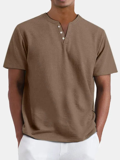 Sutton Henley Solid Tee