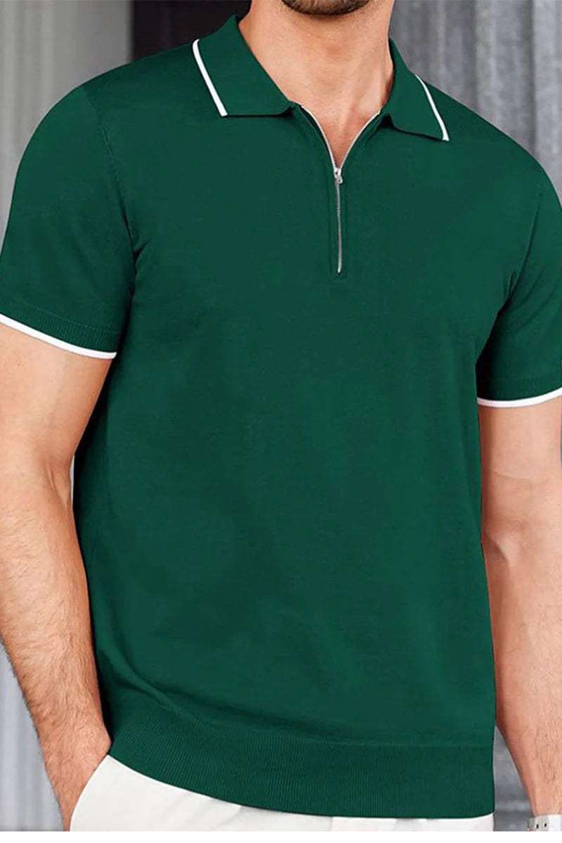 Ellis Knit Zip Polo