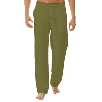 Nolan Cotton-Linen Sport Solid Pants