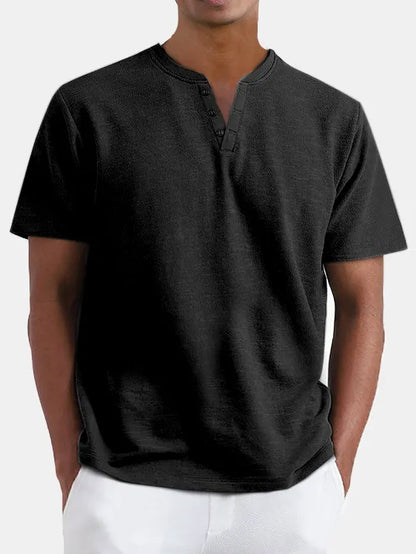 Sutton Henley Solid Tee