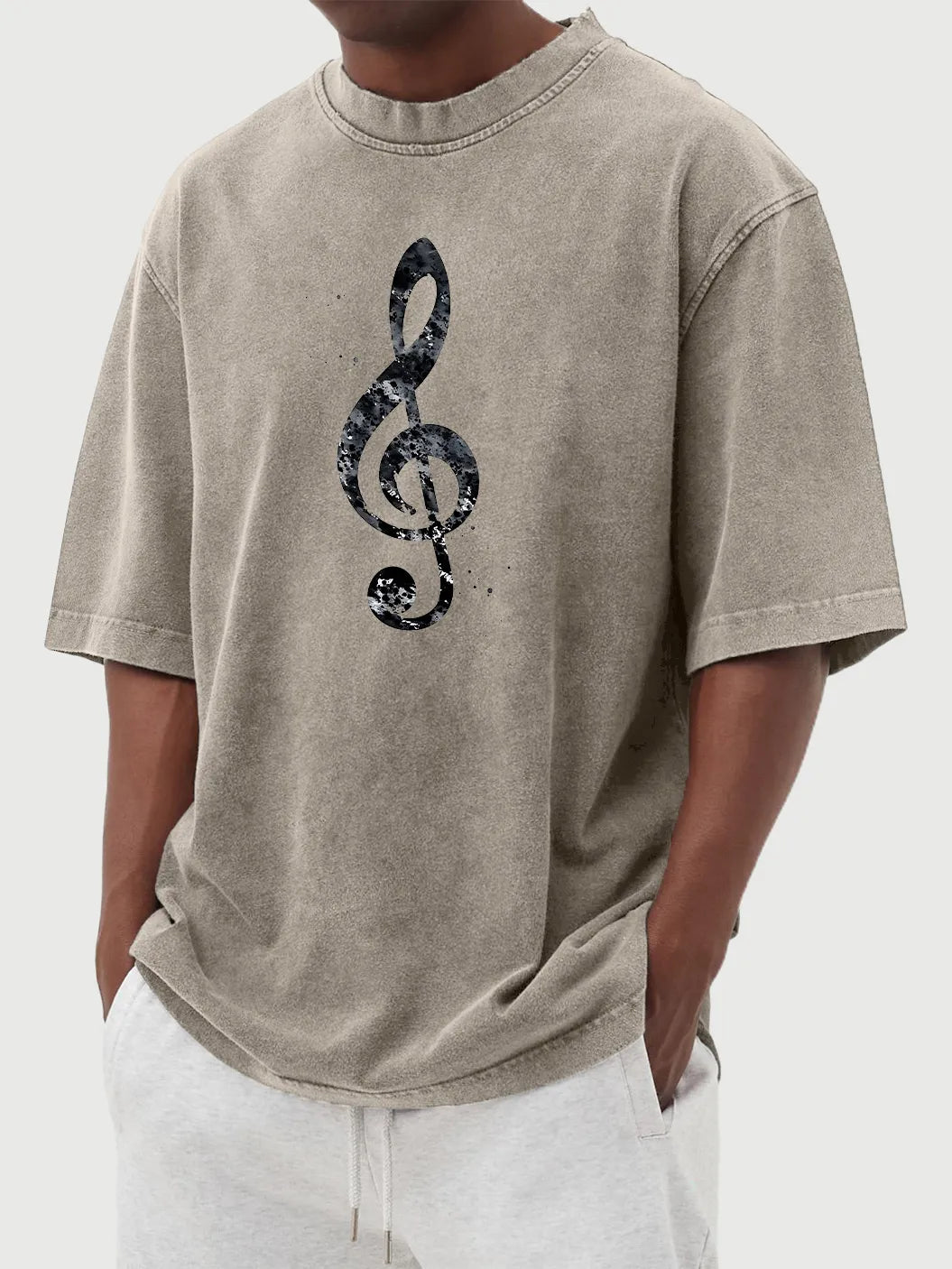 Nolan Vintage Distressed Music Note Tee