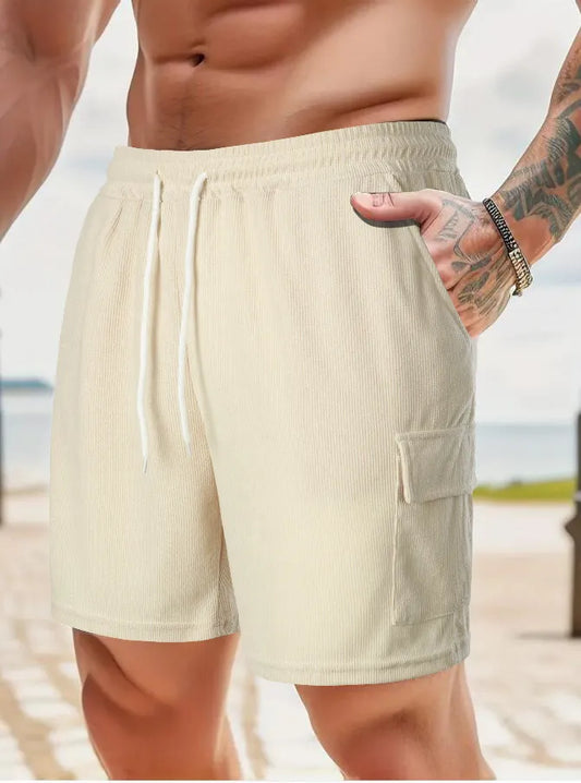 Emmett Corduroy Solid Shorts