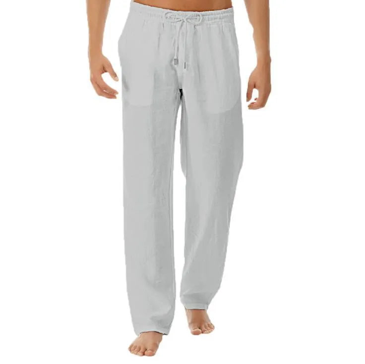 Nolan Cotton-Linen Sport Solid Pants
