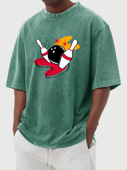 Rowan Bowling Vintage Distressed Cotton Tee